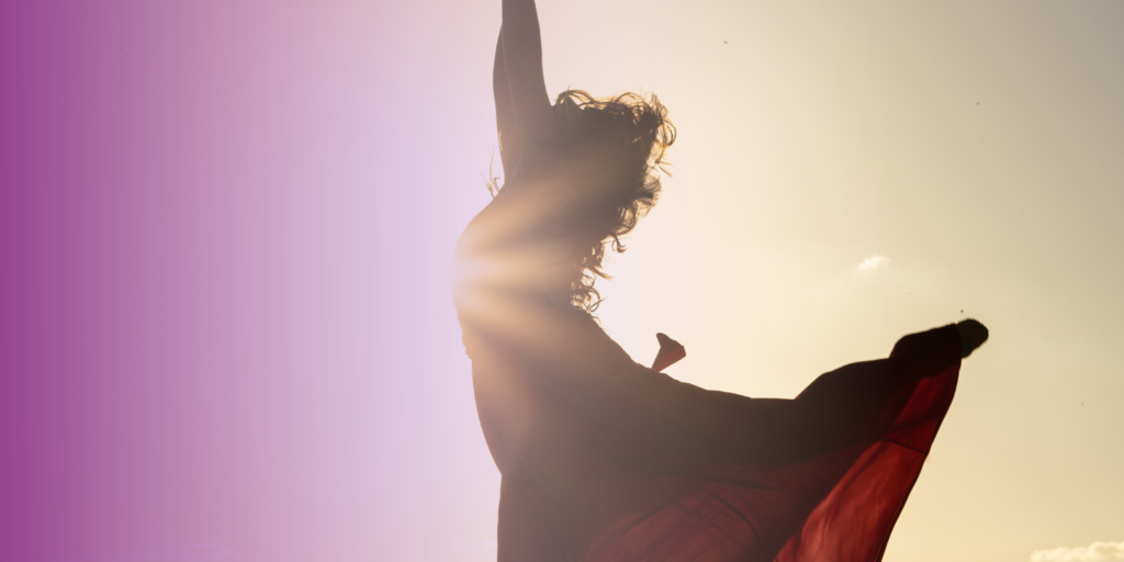 agenda intuïtie practitioner: vrouw danst in zon